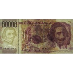 Italie - Pick 116b_1 - 50'000 lire - Lettre B - Série DB T - 27/05/1992 (09/12/1992) - Etat : TB+