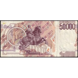 Italie - Pick 116b_2 - 50'000 lire - Lettre C - Série MC D - 27/05/1992 (1995) - Etat : TB+