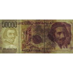 Italie - Pick 116b_2 - 50'000 lire - Lettre C - Série MC D - 27/05/1992 (1995) - Etat : TB+