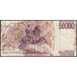 Italie - Pick 116c_1 - 50'000 lire - Lettre D - Série RFD H - 27/05/1992 (1997) - Etat : TB