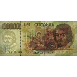 Italie - Pick 117b_1 - 100'000 lire - Lettre C - Série RC V - 06/05/1994 (18/12/1995) - Etat : NEUF
