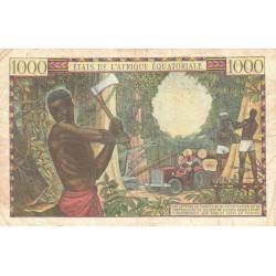 Centrafrique - Afrique Equatoriale - Pick 5f - 1'000 francs - Série C.16 - 1966 - Etat : TB+