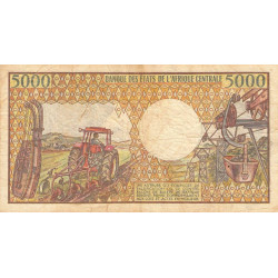 Centrafrique - Pick 12b - 5'000 francs - Série K.001 - 1991 - Etat : TB- à TB
