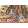 Centrafrique - Pick 12b - 5'000 francs - Série P.001 - 1991 - Etat : TB- à TB