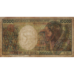 Centrafrique - Pick 13_2 - 10'000 francs - Série B.001 - 1984 - Etat : B