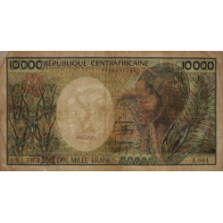 Centrafrique - Pick 13_2 - 10'000 francs - Série J.001 - 1984 - Etat : TB-