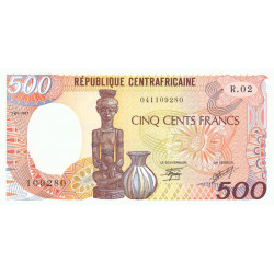 Centrafrique - Pick 14c - 500 francs - Série R.02 - 01/01/1987 - Etat : NEUF