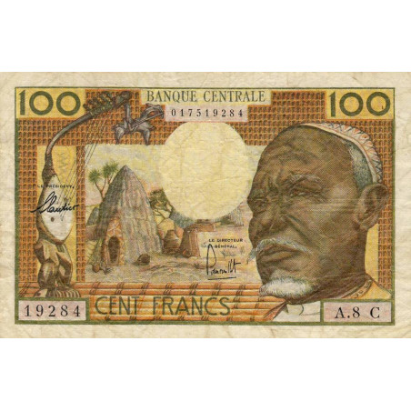 Congo (Brazzaville) - Afrique Equatoriale - Pick 3c - 100 francs - Série A.8 - 1963 - Etat : TB+