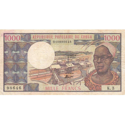 Congo (Brazzaville) - Pick 3c - 1'000 francs - Séries K.5 - 1978 - Etat : TB
