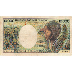 Congo (Brazzaville) - Pick 7 - 10'000 francs - Séries R.001 - 1983 - Etat : TB-