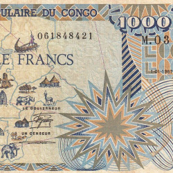 Congo (Brazzaville) - Pick 10a - 1'000 francs - Série M.03 - 01/01/1987 - Etat : TB+