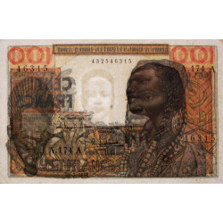Côte d'Ivoire - Pick 101Ab - 100 francs - Série A.174 - 20/03/1961 - Etat : SUP