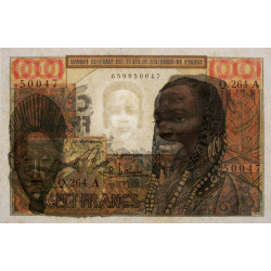 Côte d'Ivoire - Pick 101Ag - 100 francs - Série Q.264 - Sans date (1966) - Etat : SUP+