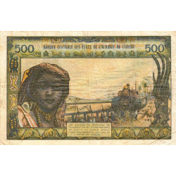 Côte d'Ivoire - Pick 102Ak - 500 francs - Série J.61 - 1975 - Etat : TB+