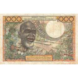 Côte d'Ivoire - Pick 103Ad - 1'000 francs - Série F.49 - 02/03/1965 - Etat : TB-