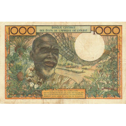 Côte d'Ivoire - Pick 103Ah - 1'000 francs - Série B.88 - Sans date (1971) - Etat : TB