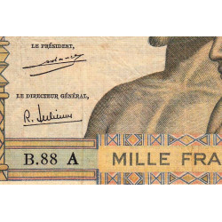 Côte d'Ivoire - Pick 103Ah - 1'000 francs - Série B.88 - Sans date (1971) - Etat : TB