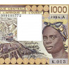 Côte d'Ivoire - Pick 107Ag - 1'000 francs - Série K.013 - 1986 - Etat : NEUF