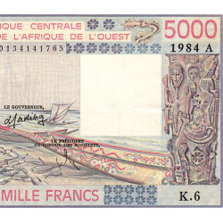 Côte d'Ivoire - Pick 108Al - 5'000 francs - Série K.6 - 1984 - Etat : SUP