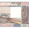 Côte d'Ivoire - Pick 108Ao - 5'000 francs - Série N.8 - 1986 - Etat : SUP+
