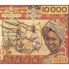 Côte d'Ivoire - Pick 109Aj - 10'000 francs - Série D.046 - Sans date (1991) - Etat : TB-