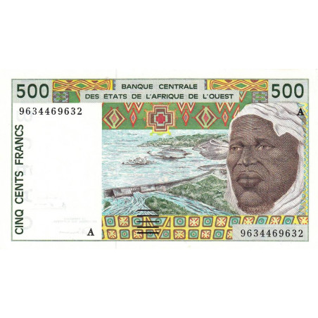 Côte d'Ivoire - Pick 110Af - 500 francs - 1996 - Etat : SPL