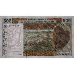 Côte d'Ivoire - Pick 110Af - 500 francs - 1996 - Etat : SPL