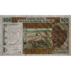 Côte d'Ivoire - Pick 110Ag - 500 francs - 1997 - Etat : NEUF