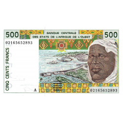 Côte d'Ivoire - Pick 110Am - 500 francs - 2001 - Etat : NEUF