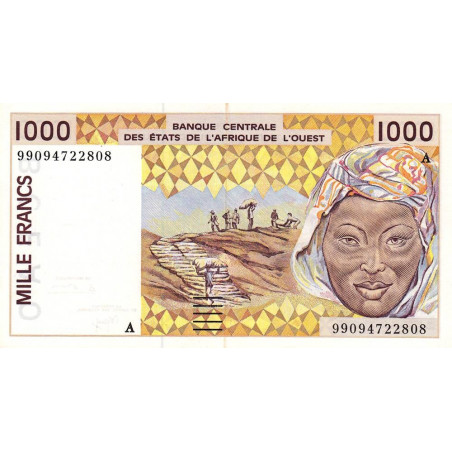 Côte d'Ivoire - Pick 111Ai - 1'000 francs - 1999 - Etat : SUP