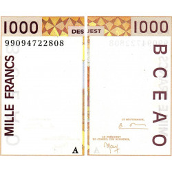 Côte d'Ivoire - Pick 111Ai - 1'000 francs - 1999 - Etat : SUP