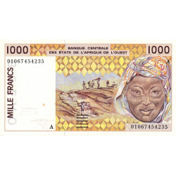 Côte d'Ivoire - Pick 111Aj - 1'000 francs - 2001 - Etat : SUP+