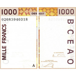 Côte d'Ivoire - Pick 111Ak - 1'000 francs - 2002 - Etat : SUP