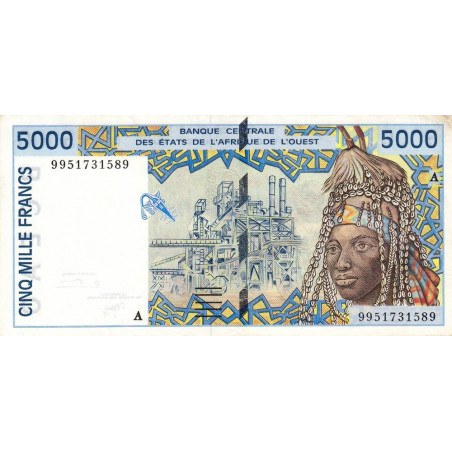 Côte d'Ivoire - Pick 113Ai - 5'000 francs - 1999 - Etat : SUP