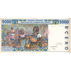 Côte d'Ivoire - Pick 113Ai - 5'000 francs - 1999 - Etat : TTB