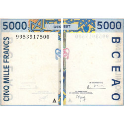 Côte d'Ivoire - Pick 113Ai - 5'000 francs - 1999 - Etat : TTB