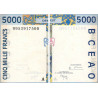 Côte d'Ivoire - Pick 113Ai - 5'000 francs - 1999 - Etat : TTB