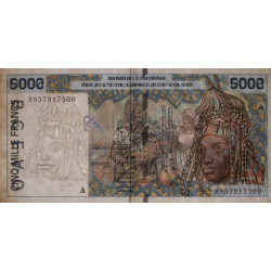 Côte d'Ivoire - Pick 113Ai - 5'000 francs - 1999 - Etat : TTB