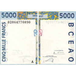 Côte d'Ivoire - Pick 113Al - 5'000 francs - 2002 - Etat : SUP