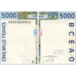 Côte d'Ivoire - Pick 113Am - 5'000 francs - 2003 - Etat : TTB