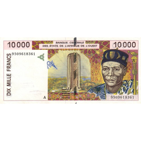 Côte d'Ivoire - Pick 114Ac - 10'000 francs - 1995 - Etat : SUP