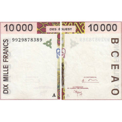 Côte d'Ivoire - Pick 114Ah - 10'000 francs - 1999 - Etat : TTB