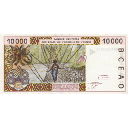 Côte d'Ivoire - Pick 114Ai - 10'000 francs - 2000 - Etat : TTB-