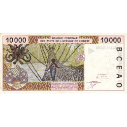 Côte d'Ivoire - Pick 114Aj - 10'000 francs - 2001 - Etat : TTB+