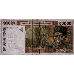 Côte d'Ivoire - Pick 114Aj - 10'000 francs - 2001 - Etat : TTB+