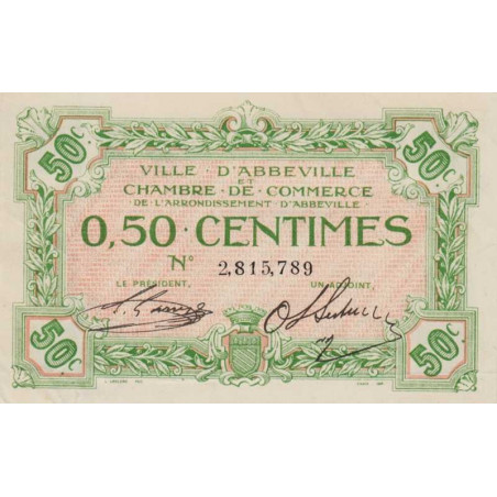 Abbeville - Pirot 1-19 - 50 centimes - Sans date - Etat : SPL