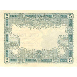 Djibouti - Pick 1 spécimen - 5 francs - 1901 - Etat : SUP+