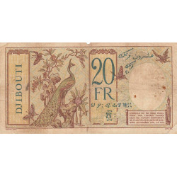 Djibouti - Pick 7b - 20 francs - Série W.16 - 1937 - Etat : TB