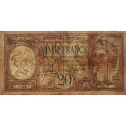 Djibouti - Pick 7b - 20 francs - Série E.17 - 1937 - Etat : TB