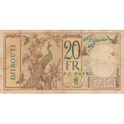 Djibouti - Pick 7b - 20 francs - Série F.18 - 1937 - Etat : TB